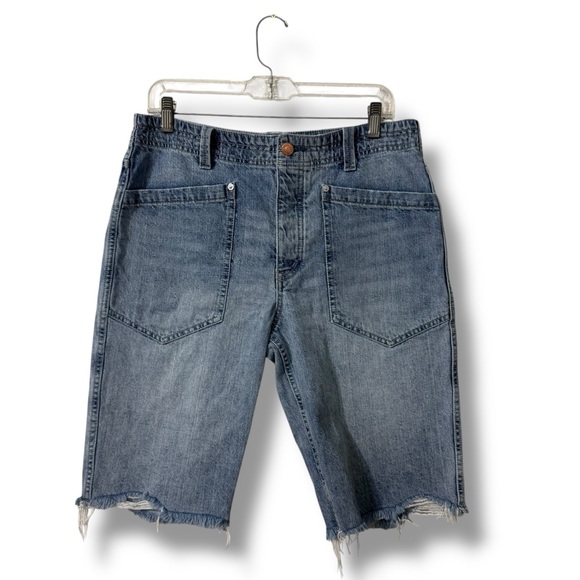 We The Free Pants - Free People Rabble Rouser Cut Denim Shorts Raw Hem Size 30